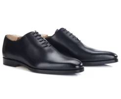 Shoes Bexley Oxford Shoes | Black Men'S Oxford Shoes - Leather Sole With Pad Bellagio Patin Blackblack With Black Waistband