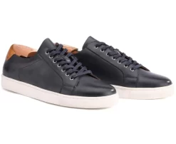 Shoes Bexley Trainers & Sneakers | Men'S Leather Trainers Inglewood Patina Navy